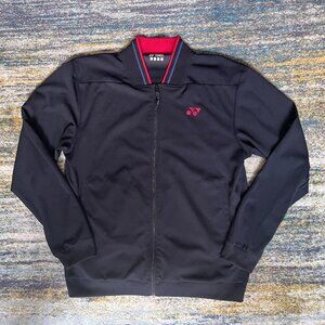 Yonex Badminton Tennis Jacket Full Zip Woven Black Men's Size Large
